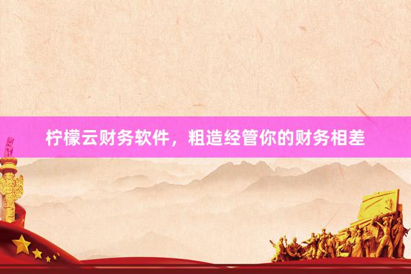 柠檬云财务软件，粗造经管你的财务相差