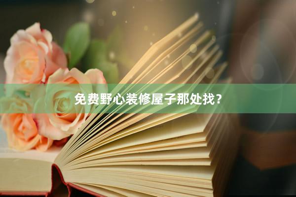 免费野心装修屋子那处找？